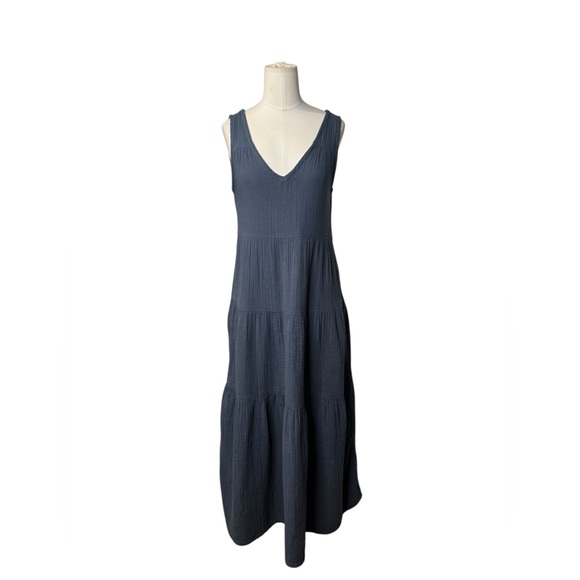 QUINCE - 100% Organic Cotton Gauze Tiered Maxi Dress - Picture 3 of 8